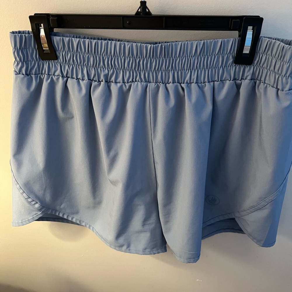 Body Glove Sky Blue Athletic Shorts with bike style under shorts! XL